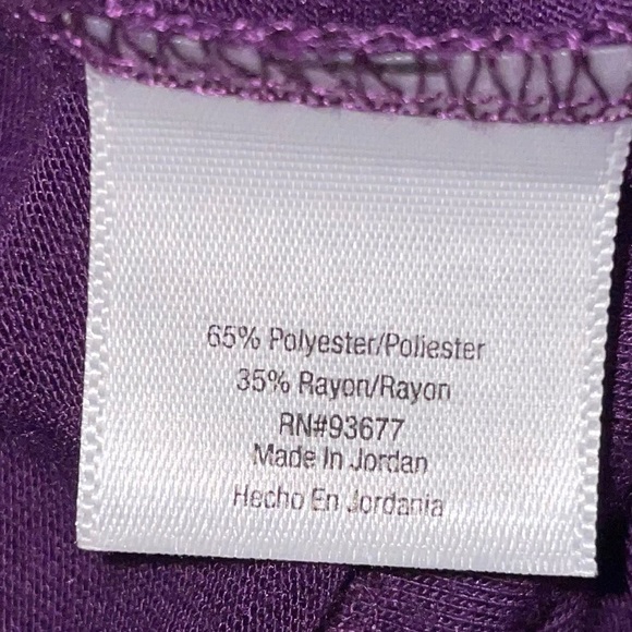 Ana Petite Blouse Cap Short Sleeve Round Scoop Crew Neck Pleated Collar Top - Picture 5 of 5